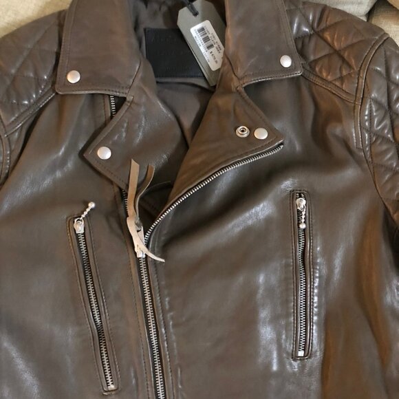 ALLSAINTS Men's YUKU leather biker jacket, Small - Picture 12 of 14